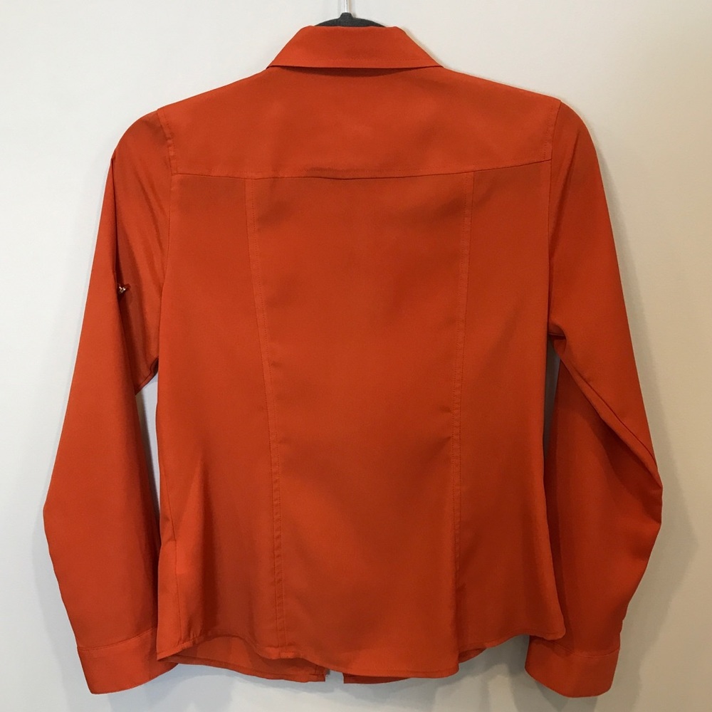 MICHAEL Michael Kors Orange Zip Up Utility Shirt - Picture 4 of 7